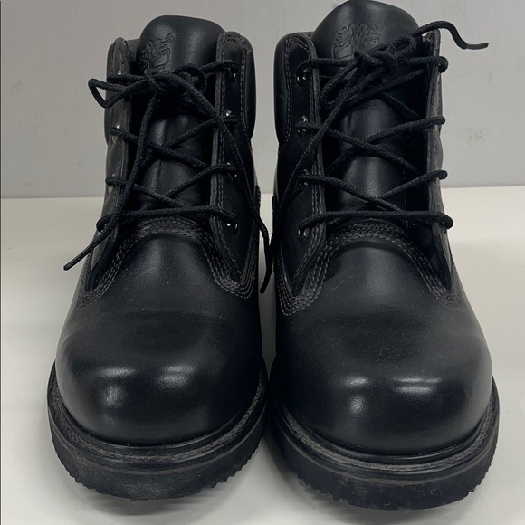 Timberland Black Leather Boots Size 10 - Picture 4 of 8